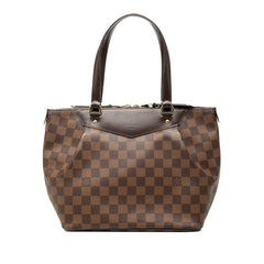 ルイ ヴィトン ダミエ ウエストミンスターPM ハンドバッグ N41102 ブラウン PVC レザー レディース LOUIS VUITTON 中古