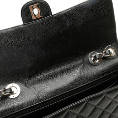シャネル マトラッセ ココマーク チェーンショルダーバッグ ブラック キャビアスキン レディース CHANEL 【中古】