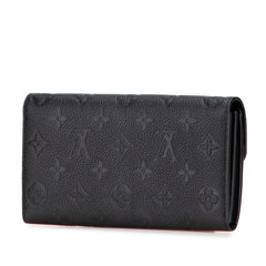 ルイ ヴィトン モノグラム アンプラント ポルトフォイユ サラ 長財布 M82257 ノワール ブラック レザー レディース LOUIS VUITTON 【中古】