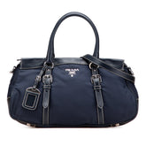 プラダ ハンドバッグ ショルダーバッグ 2WAY ネイビー ナイロン レザー レディース PRADA 【中古】
