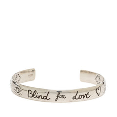 グッチ Blind for love バングル サイズ17 SV925 シルバー レディース GUCCI 【中古】