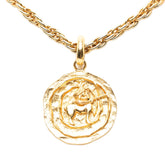 シャネル ココマーク ホースメダリオン ヴィンテージ チェーン ペンダント ネックレス ゴールド メッキ レディース CHANEL 【中古】