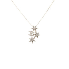 シャネル ココマーク スター ペンダント ネックレス シルバー メタル ラインストーン レディース CHANEL 【中古】