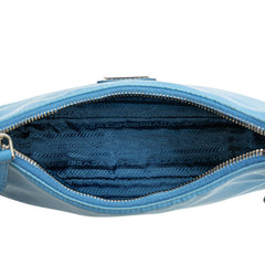 プラダ 三角ロゴプレート Re-Edition 2005 ハンドバッグ ショルダーバッグ 2WAY 1BH204 ライトブルー ナイロン レディース PRADA 【中古】