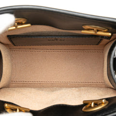 グッチ GGマーモント キルティング ミニ ハンドバッグ ショルダーバッグ 2WAY 696123 ブラック レザー レディース GUCCI 【中古】