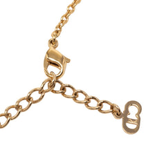 ディオール CDロゴ チェーン ペンダント ネックレス ゴールド メッキ レディース Dior 【中古】