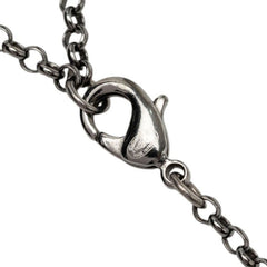 シャネル ココマーク ペンダント ネックレス A19P ブラック ラインストーン ガンメタル レディース CHANEL 【中古】