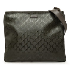 グッチ GGインプリメ 斜め掛け ショルダーバッグ 201446 モスグリーン PVC レザー メンズ GUCCI 【中古】