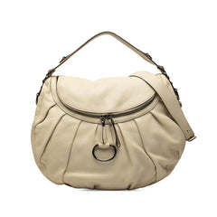 グッチ アイコンビット ハンドバッグ セミショルダーバッグ 2WAY 228584 アイボリー レザー レディース GUCCI 中古