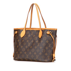 ルイ ヴィトン モノグラム ネヴァーフルPM トートバッグ ハンドバッグ M40155 ブラウン PVC レザー レディース LOUIS VUITTON 【中古】