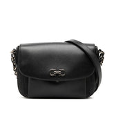 サルヴァトーレフェラガモ ガンチーニ フラップ チェーン ショルダーバッグ ブラック レザー レディース Salvatore Ferragamo 【中古】