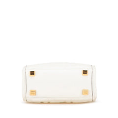 フェンディ サンシャイン ショッパー ハンドバッグ ショルダーバッグ 2WAY 8BS051 ホワイト ブラウン レザー レディース FENDI 中古
