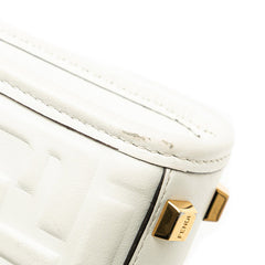 フェンディ サンシャイン ショッパー ハンドバッグ ショルダーバッグ 2WAY 8BS051 ホワイト ブラウン レザー レディース FENDI 中古