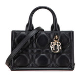 ディオール マクロカナージュ ブックトート ミニ ハンドバッグ ショルダーバッグ 2WAY ブラック レザー レディース Dior 【中古】