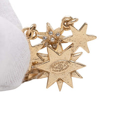 シャネル ココマーク スタッドピアス スイング スター 星 15A ゴールド メッキ ラインストーン フェイクパール レディース CHANEL 【中古】