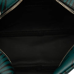 サンローラン 植物 ボタニカル モチーフ ポーチ 650125 ブラック グリーン レザー レディース SAINT LAURENT 【中古】