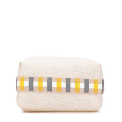 エルメス ブリッドアブラックPM ハンドバッグ ベージュ グレー コットン レディース HERMES 【中古】