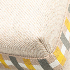 エルメス ブリッドアブラックPM ハンドバッグ ベージュ グレー コットン レディース HERMES 【中古】