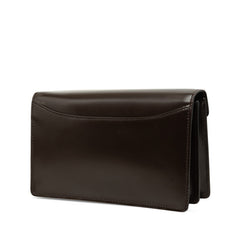 サルヴァトーレフェラガモ ダイヤルロック セカンドバッグ EP-24 1001 ダークブラウン レザー メンズ Salvatore Ferragamo 【中古】