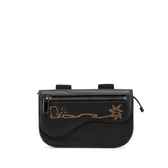 ディオール ×CACTUS JACK カクタスジャック サドル ボディバッグ アームポーチ ブラック レザー レディース Dior 【中古】