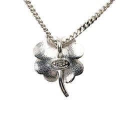 シャネル ココマーク クローバー モチーフ ネックレス 04P シルバー ベージュ メタル ラインストーン レディース CHANEL 【中古】
