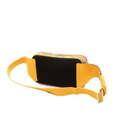 グッチ オフィディア GGフローラ ボディバッグ ウエストバッグ 574796 イエロー マルチカラー PVC レザー レディース GUCCI 中古