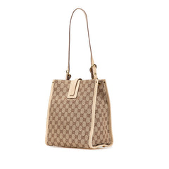 グッチ GGキャンバス ワンショルダーバッグ トートバッグ 110232 ベージュ キャンバス レザー レディース GUCCI 【中古】