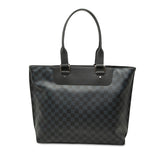 ルイ ヴィトン ダミエコバルト カバ ヴォワヤージュ トートバッグ N41397 ネイビー ブラック PVC レザー メンズ LOUIS VUITTON 中古