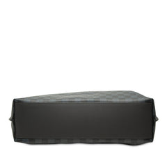 ルイ ヴィトン ダミエコバルト カバ ヴォワヤージュ トートバッグ N41397 ネイビー ブラック PVC レザー メンズ LOUIS VUITTON 中古