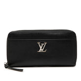 ルイ ヴィトン ジッピー ロックミー ラウンドファスナー 長財布 M62622 ノワール ブラック レザー レディース LOUIS VUITTON 【中古】
