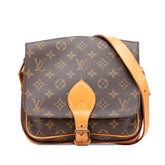 ルイ ヴィトン モノグラム カルトシェール22 斜め掛け ショルダーバッグ M51253 ブラウン PVC レザー レディース LOUIS VUITTON 【中古】