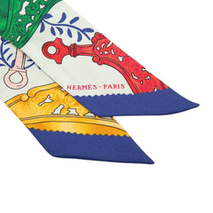エルメス ツイリー Etriers Remix 鐙 リミックス スカーフ マルチカラー シルク レディース HERMES 【中古】