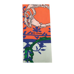 エルメス ツイリー Etriers Remix 鐙 リミックス スカーフ マルチカラー シルク レディース HERMES 【中古】