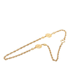 シャネル ヴィンテージ ココマーク ロゴ チェーン ネックレス ゴールド メッキ レディース CHANEL 【中古】