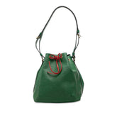 ルイ ヴィトン エピ プチ ノエ ショルダーバッグ バイカラー M44147 グリーン レッド レザー レディース LOUIS VUITTON 【中古】