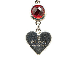 グッチ ハート スタッズ ビジュー ネックレス SV925 シルバー レディース GUCCI 【中古】