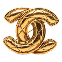 シャネル マトラッセ ココマーク ブローチ ゴールド メッキ レディース CHANEL 【中古】