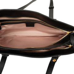 グッチ GGマーモント アリー トートバッグ ショルダーバッグ 550130 ブラック ゴールド レザー レディース GUCCI 中古