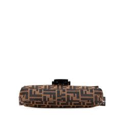 フェンディ ズッカ マンマバケット ハンドバッグ ワンショルダーバッグ ブラウン キャンバス レザー レディース FENDI 【中古】