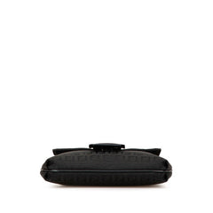 フェンディ ズッキーノ 斜め掛け ショルダーバッグ 8BT075 ブラック キャンバス レザー レディース FENDI 【中古】