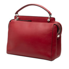 フェンディ ドットコム ハンドバッグ ショルダーバッグ 2WAY 8BN293 レッド レザー レディース FENDI 【中古】