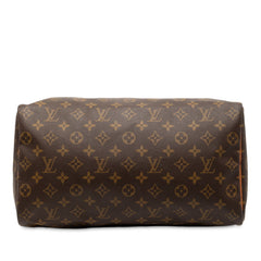 ルイ ヴィトン モノグラム スピーディ35 ハンドバッグ ミニボストンバッグ M41107 ブラウン PVC レザー レディース LOUIS VUITTON 【中古】