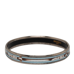 エルメス エマイユPM 七宝焼き バングル シルバー ライトブルー メタル レディース HERMES 【中古】