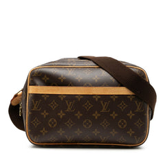 ルイ ヴィトン モノグラム リポーターPM 斜め掛け ショルダーバッグ M45254 ブラウン PVC レザー レディース LOUIS VUITTON 【中古】