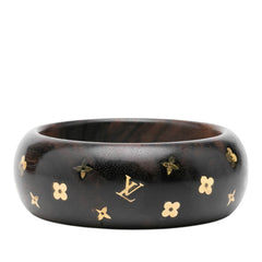 ルイ ヴィトン ブラスレ シルバニアGM ブレスレット M65939 ブラウン ゴールド ウッド レディース LOUIS VUITTON 中古