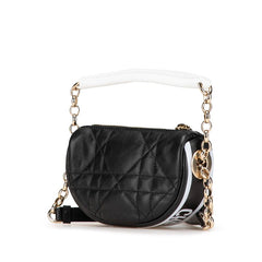 ディオール ディオール ヴァイブ カナージュ ホーボーバッグ ハンドバッグ ショルダーバッグ ブラック ホワイト レザー レディース Dior 【中古】