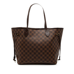 ルイ ヴィトン ダミエ ネヴァーフルMM ショルダーバッグ トートバッグ N51105 ブラウン PVC レザー レディース LOUIS VUITTON 【中古】