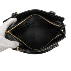 サルヴァトーレフェラガモ ガンチーニ ハンドバッグ ショルダーバッグ 2WAY AQ-210167 ブラック レザー レディース Salvatore Ferragamo 中古