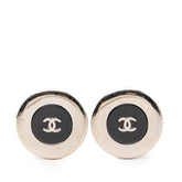 シャネル ココマーク ヴィンテージ ラウンド イヤリング 97A シルバー ブラック 黒 メタル カラーストーン レディース CHANEL 【中古】