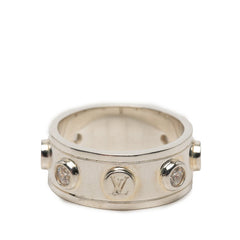 ルイ ヴィトン LV スタッズ リング 指輪 #L M1622L SV925 シルバー ジルコン レディース LOUIS VUITTON 【中古】